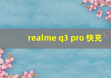 realme q3 pro 快充